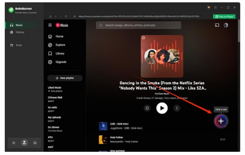 Noteburner Youtube Music Converter Add